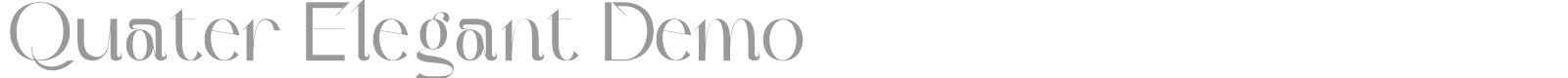 Quater Elegant font preview